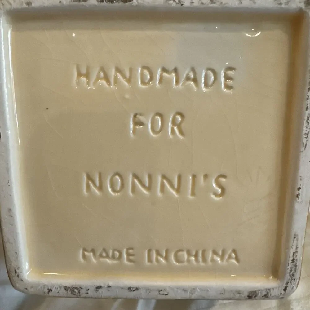 Handmade for Nonni's 12” Tuscan Grape Vine Biscotti/Cookie Jar